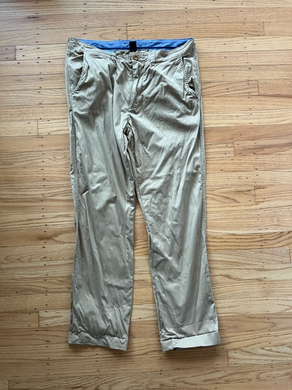 J. Crew Beige Khaki Straight-Leg Chinos Men’s 33